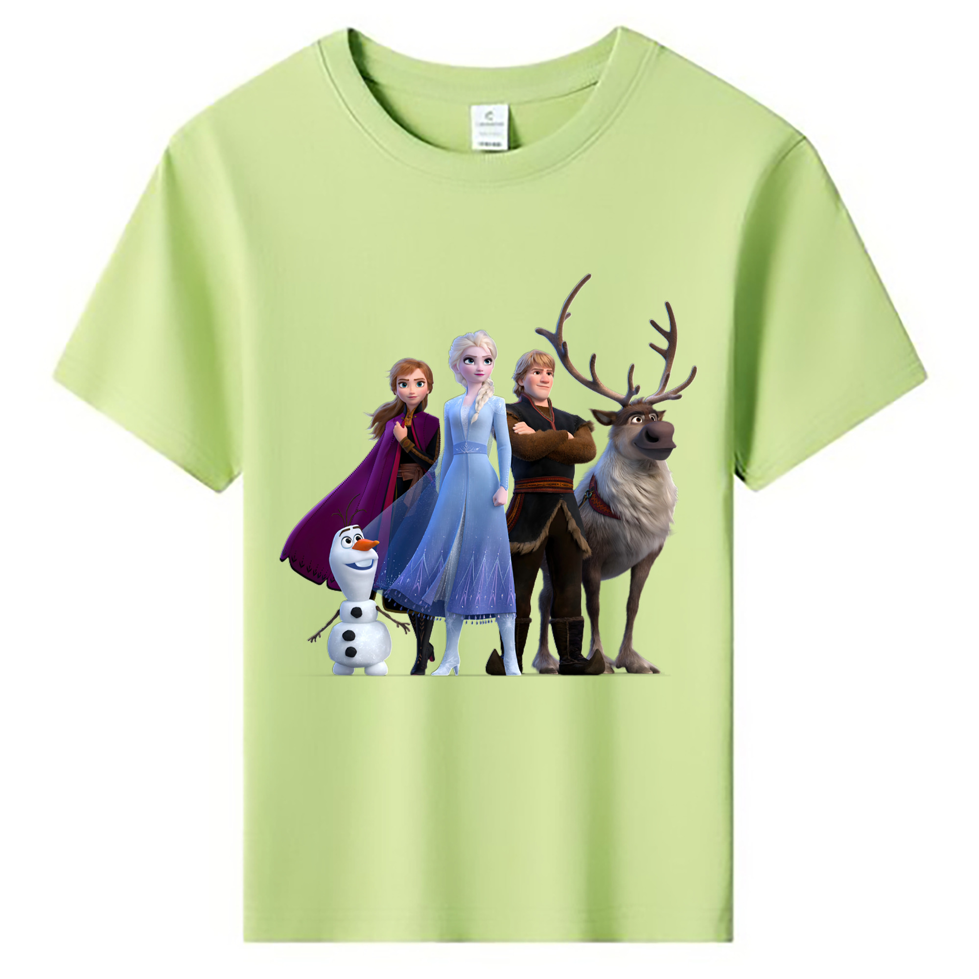 （画像用） アナと雪の女王 アンナ エルサ Frozen Anna Elsa 綿100％キッズTシャツ（フロントプリント）